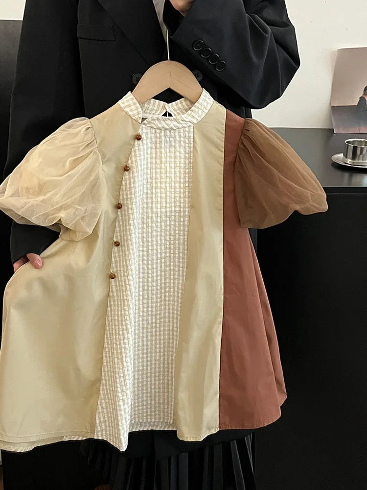 Jayla Girls Patchwork Dress Summer 2024 for Baby Girls