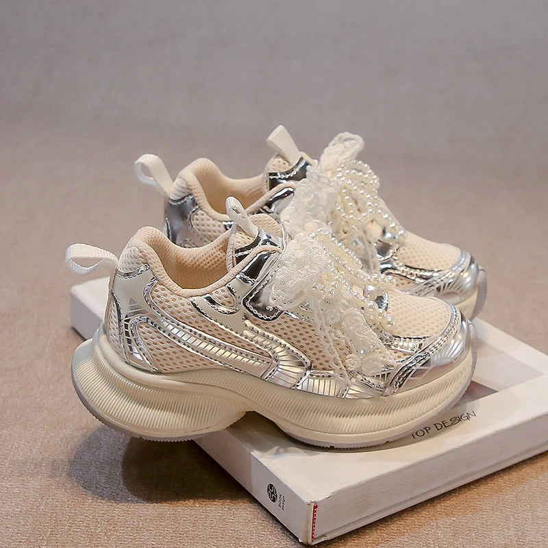 Girls' Sports Fashion Dad Shoes 2025 Spring