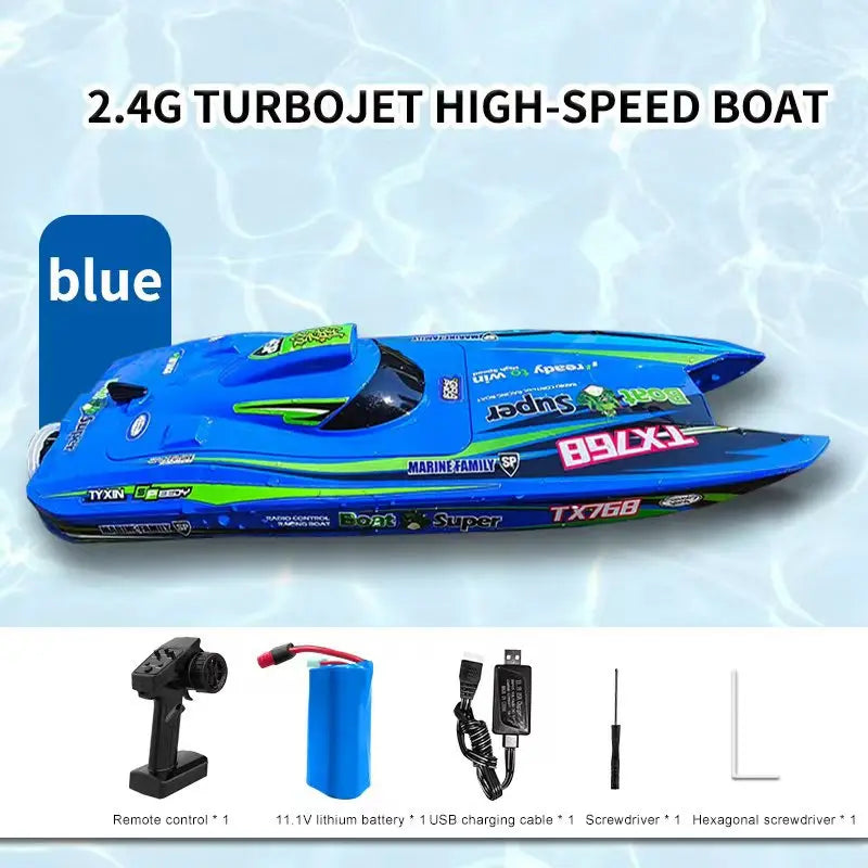 TX768 RC Boat 2.4G Brushless High Speed Remote Control Ship 30km/h