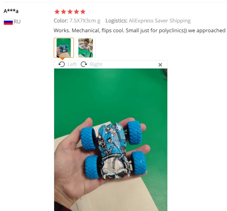 Mini Inertia Car Toys For Children Collision Automatic Turnover Double-Sided Running Car Toy