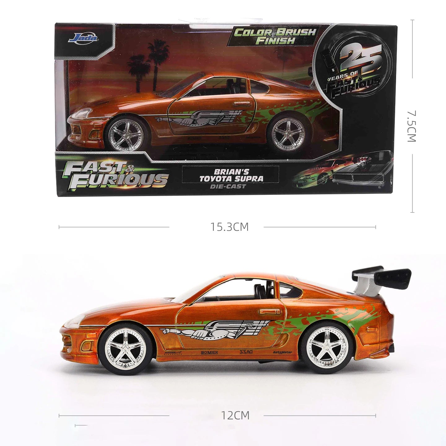 JADA 1:32 Diecast Alloy Car Model Fast Furious Jurassic Back Future Metal Toy Vehicle Collection Kids Gift Official Licensed