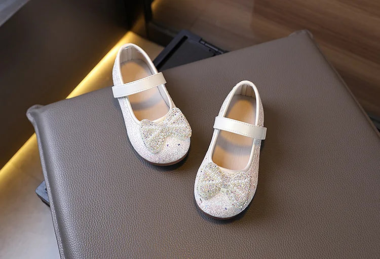 Girl Dresses Casual Shoes 2025 Spring Autumn New Children Fashion Princess Leather Shoes
