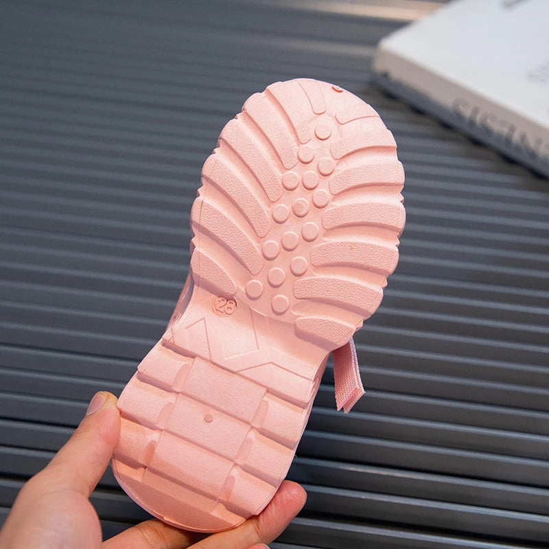 Girls Sports Shoes Kids Running Sneakers for School Fashion Cute Shiny Non-slip Children's