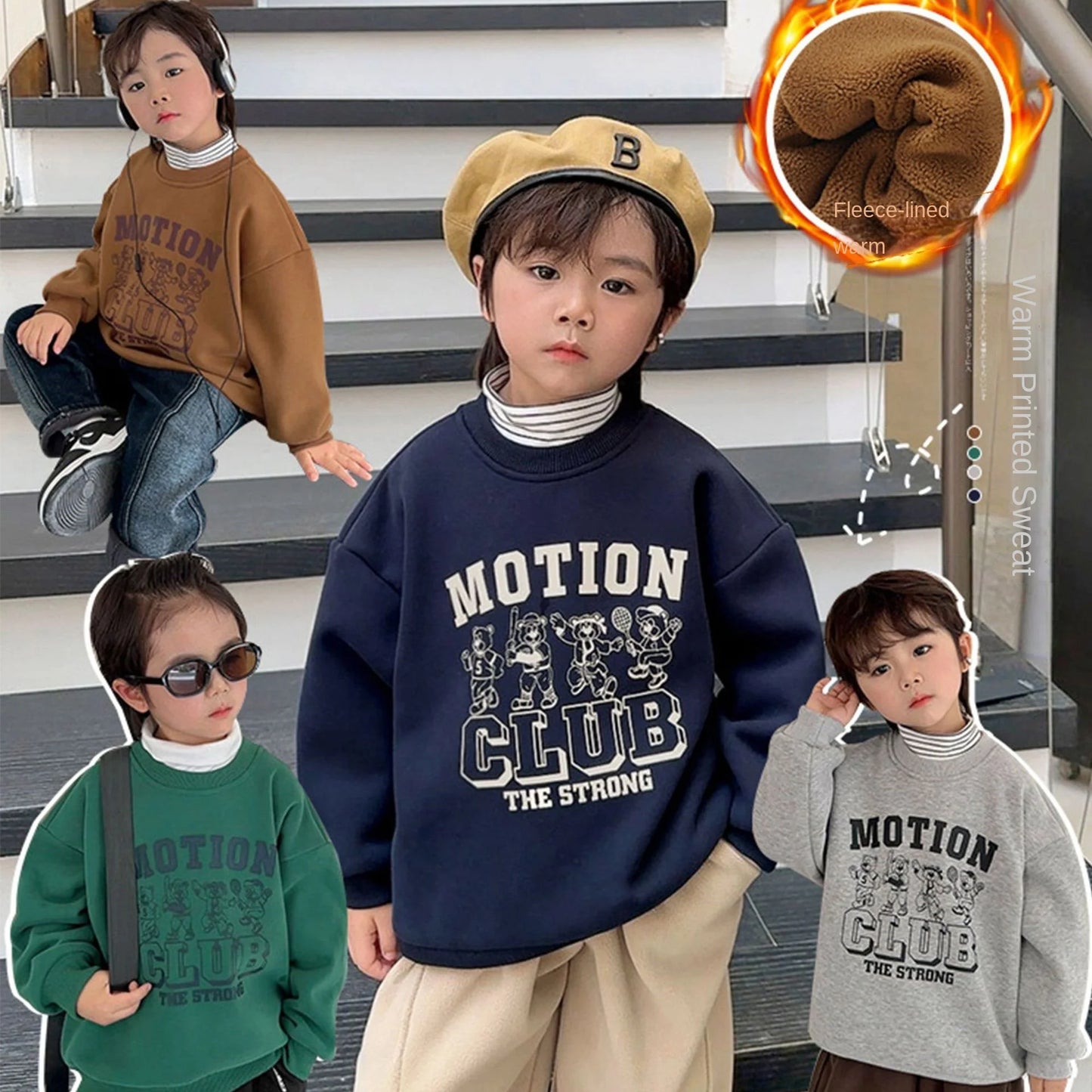 Leandro Long Sleeve Warm Children Sweater