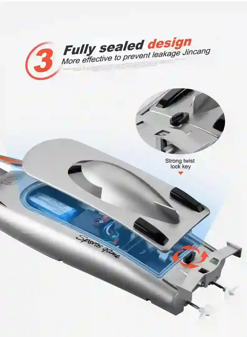 30KM/H RC Boat - Dual Motor Waterproof with Remote Control