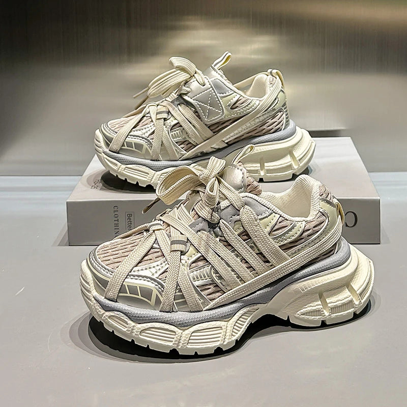 Kids Casual Sneakers for Boys Girls Non-slip Breathable Mesh Toddler Shoes