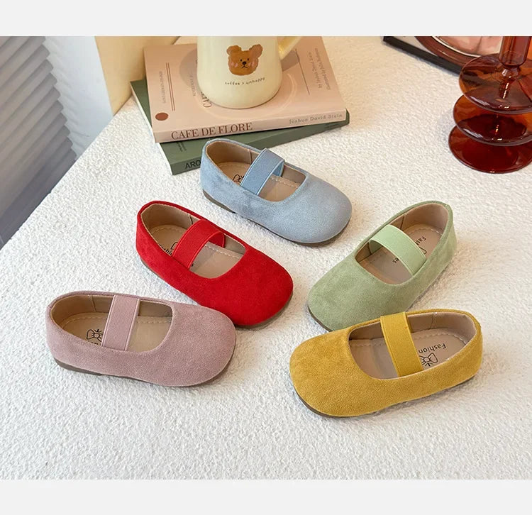 Girls Dance Performance Shoes Slip-on Kids Soild Candy Color Ins Trendy 2026 New Girls Flat Shoes