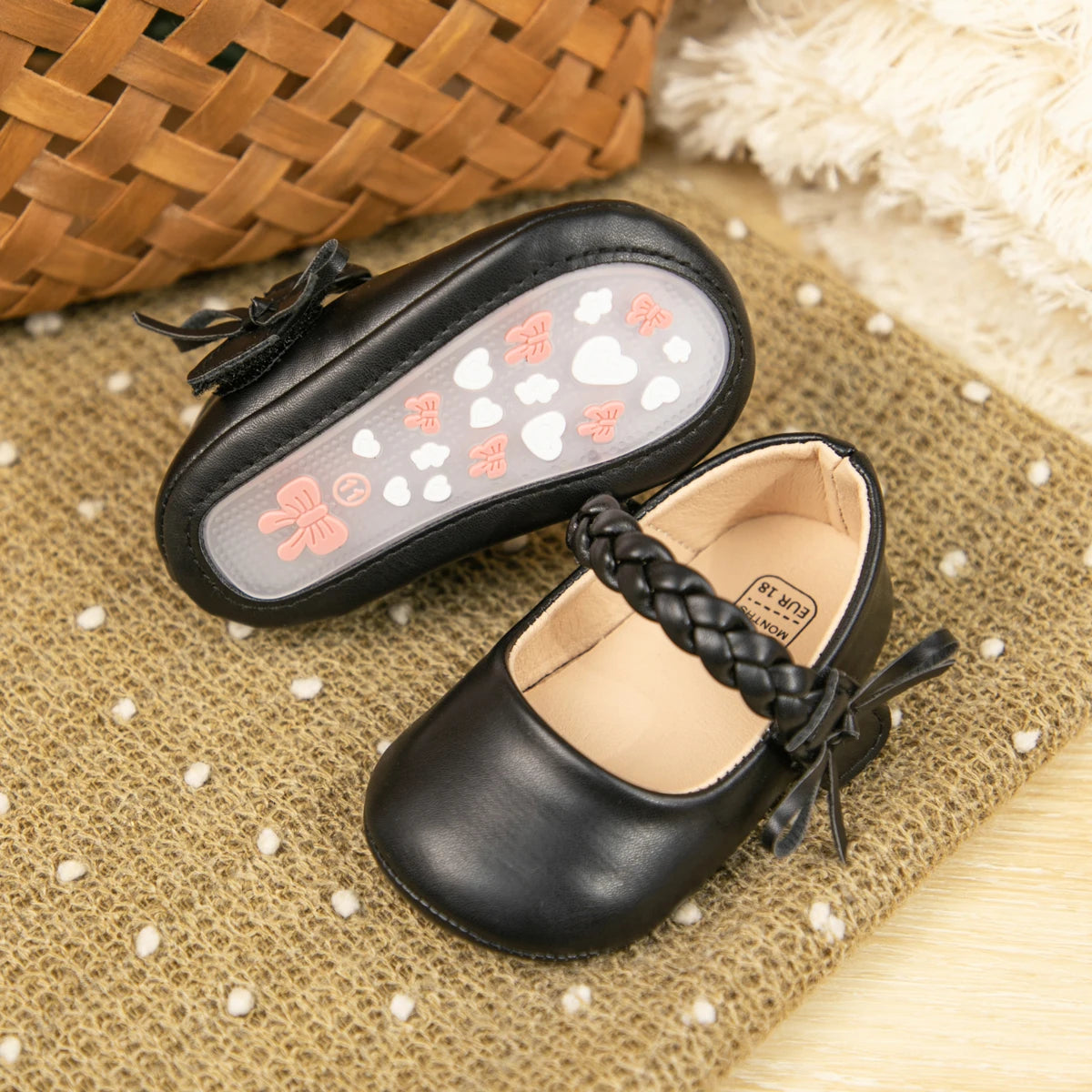 Baby's First Pair of Toddler Shoes Baby Girls Shoes Rubber material Breathable Non-slip Girls