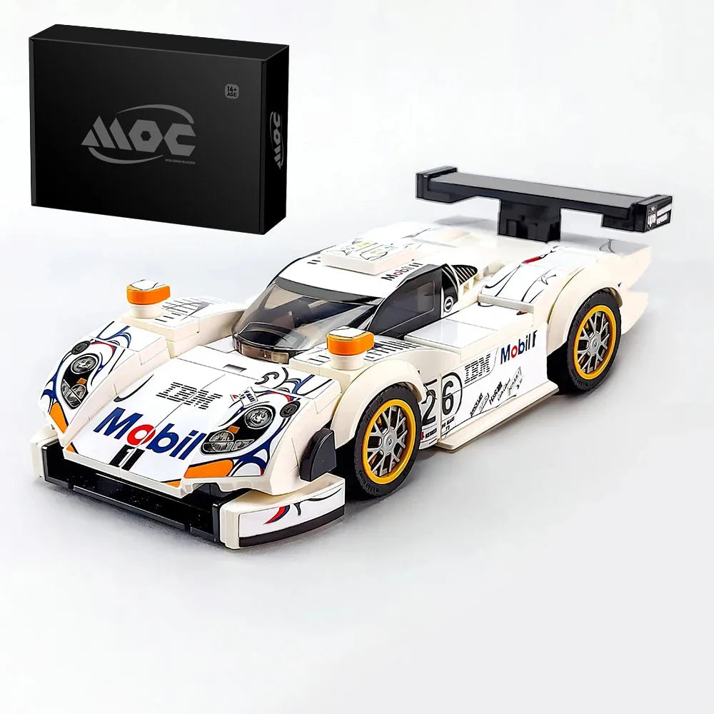 MOC Racing Series Third Generation 98 Model Le Mans 24 Hours Endurance Race DIY Assembly Building Blocks Children's Toy Boy Gift