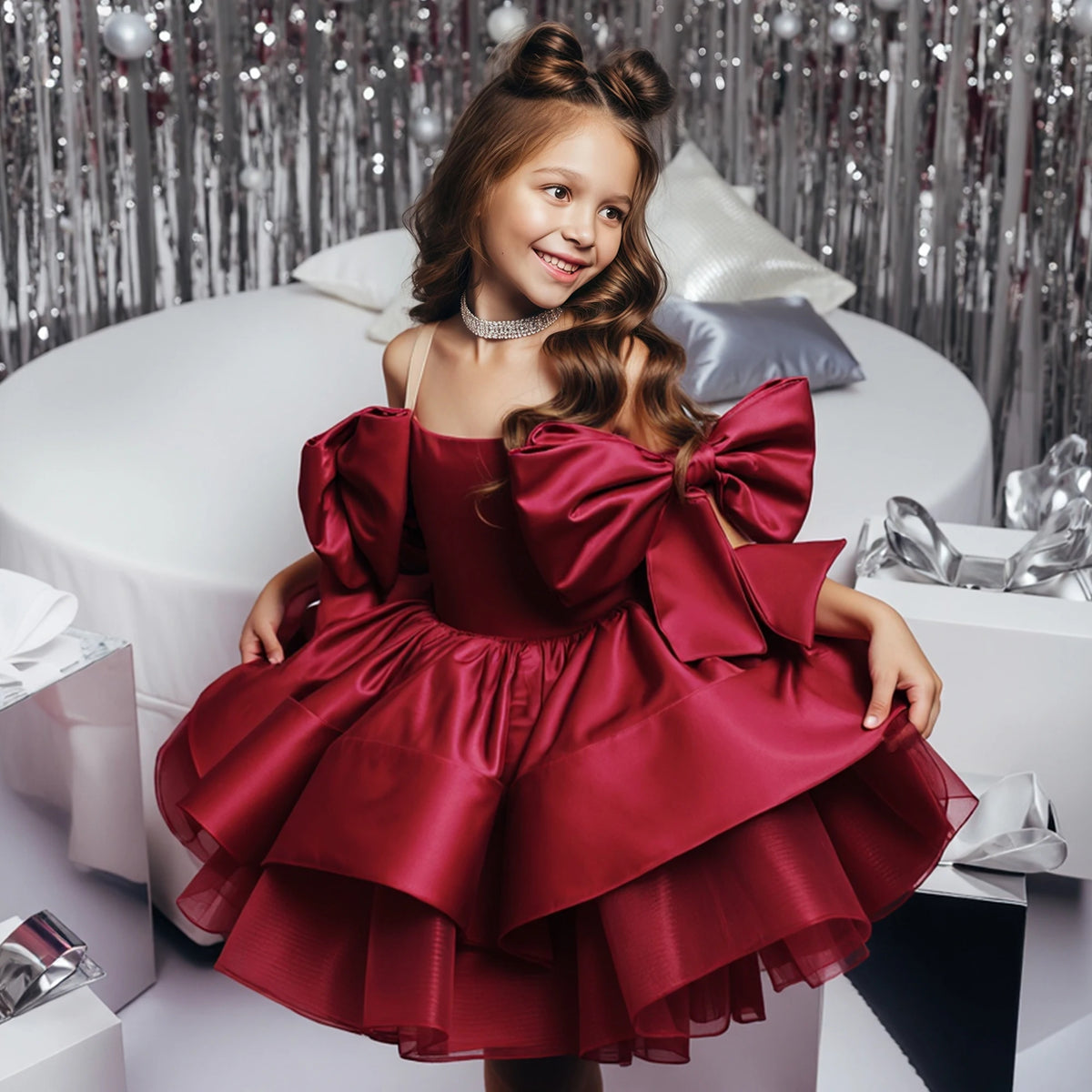 Girls' Christmas Dress, Birthday Party Dress, Important Holiday Ball Gown, Flower Girl Dress