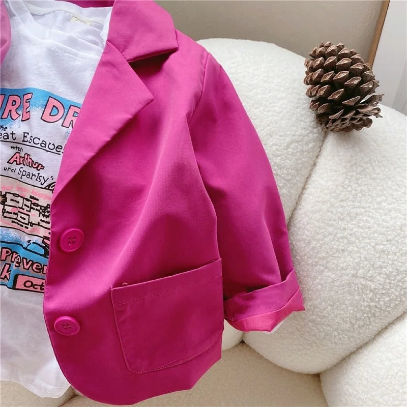 Rossauli Fashion Girl Jacket Solid Color Spring Autumn