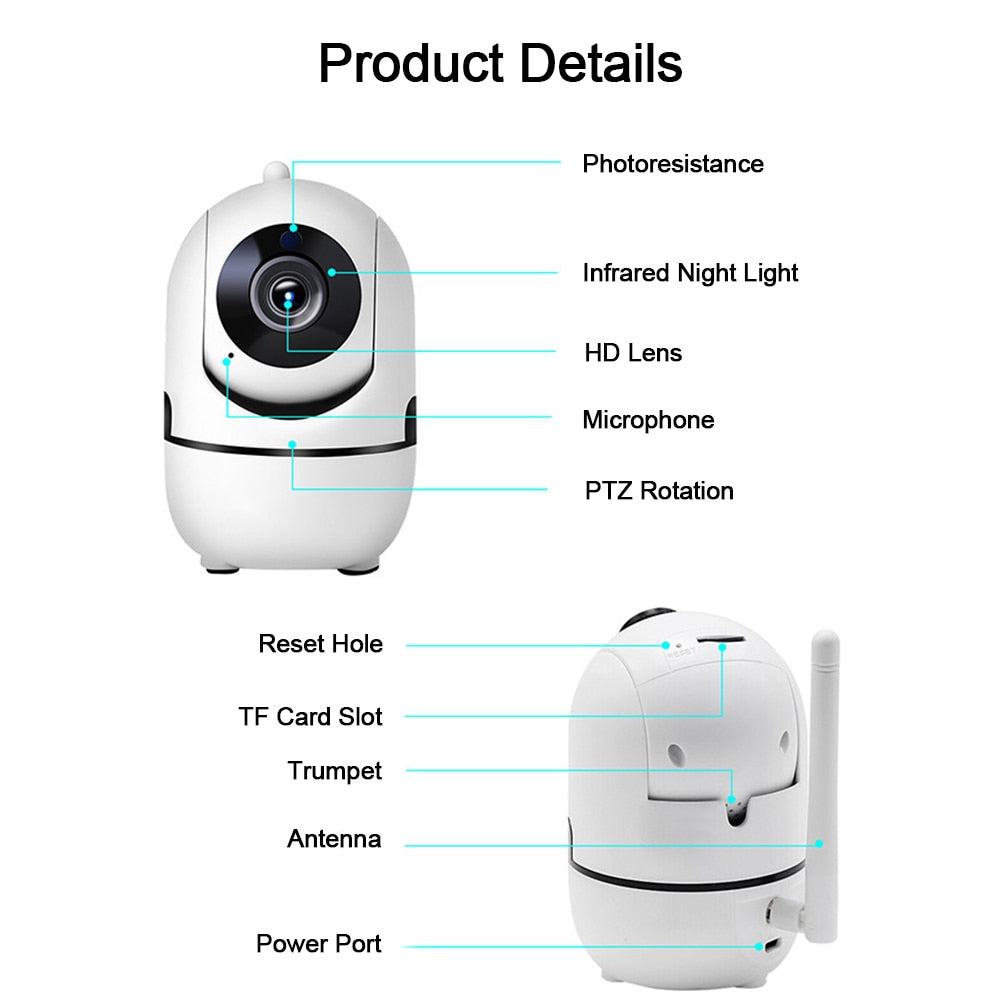 Smart Baby Monitor Mini Surveillance Home Security Wifi IP Camera 1080P - GuGuTon