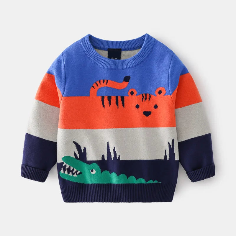 Mateo Animals Cartoon Long Sleeve Sweaters