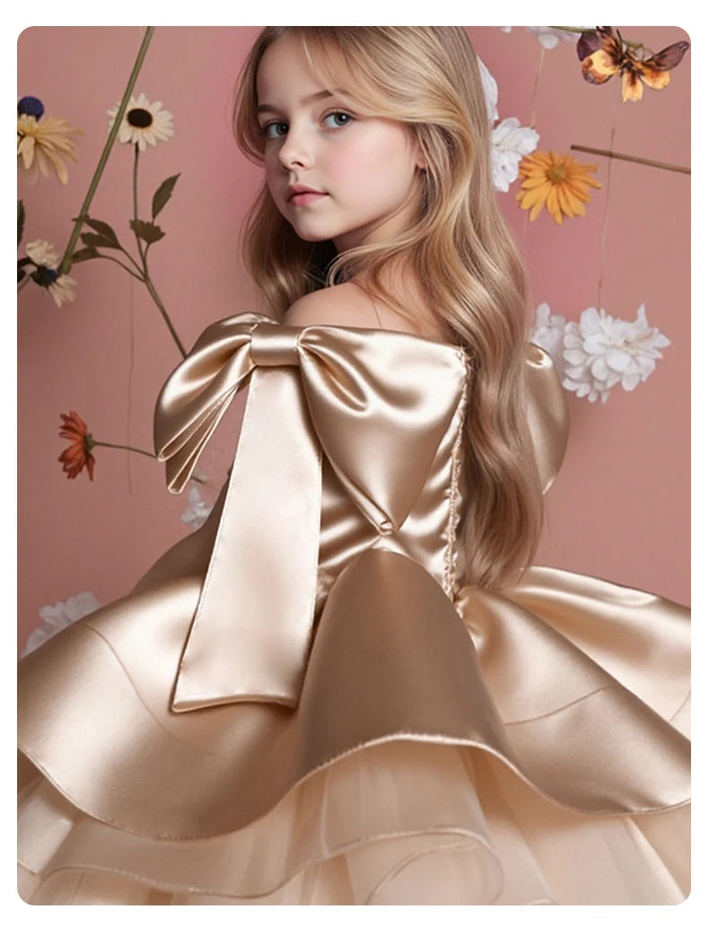 Girls' Christmas Dress, Birthday Party Dress, Important Holiday Ball Gown, Flower Girl Dress