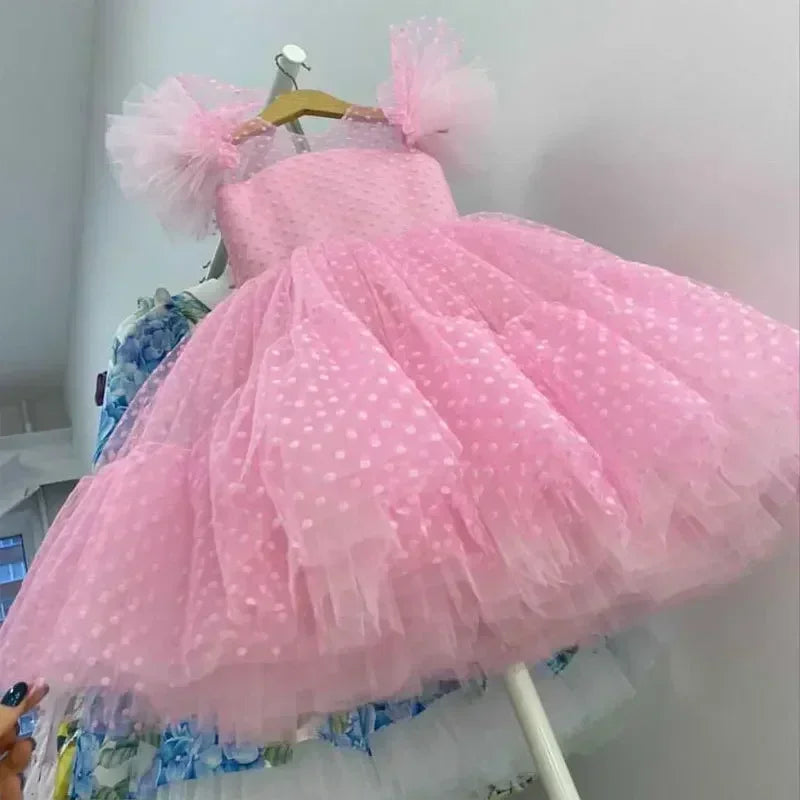 Olivia Princess Children Sequins Bow Pageant Gown Flower