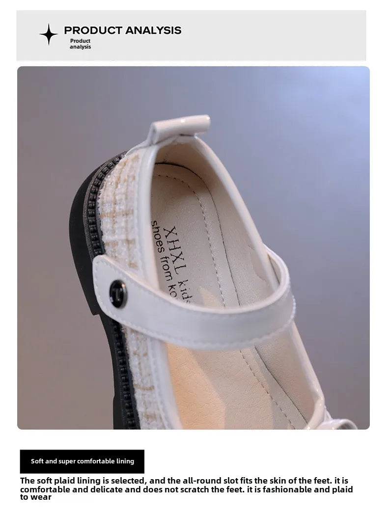 Girls' Spring and Autumn Leather Shoes 2025 Middle aged Children's Baby Soft soled Performance Shoes Children's Princess Shoes
