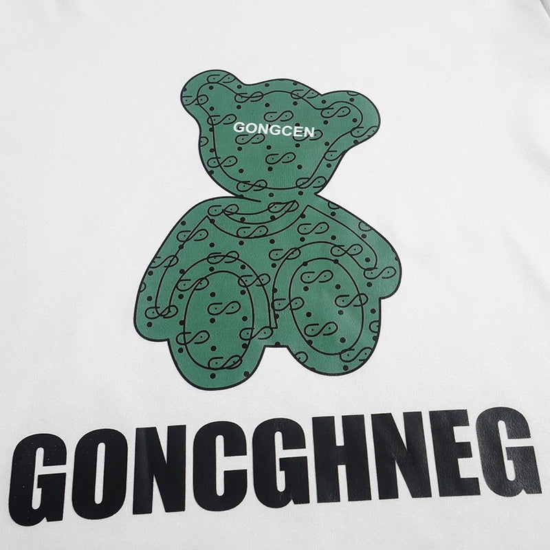 Boys Cartoon Bear Clothes Set with Tshirts and Shorts