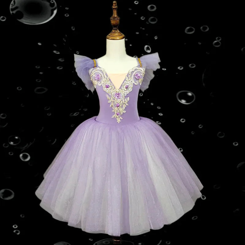 Norma Summer Ballet Dress for Girls - Kids Dance Tutu Outfit