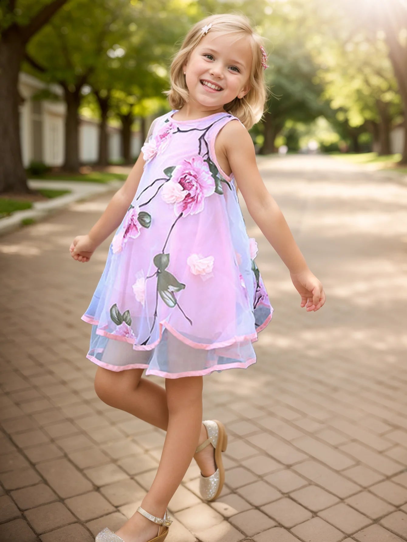 Girls Flower Bohemian Summer Dress ChildKids Girl Beach Dresses