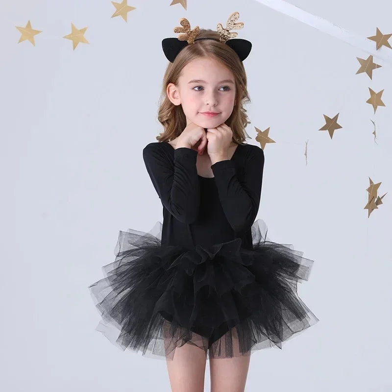 Baby Girl Princess Tutu Dress Long Sleeves Ballet Dress