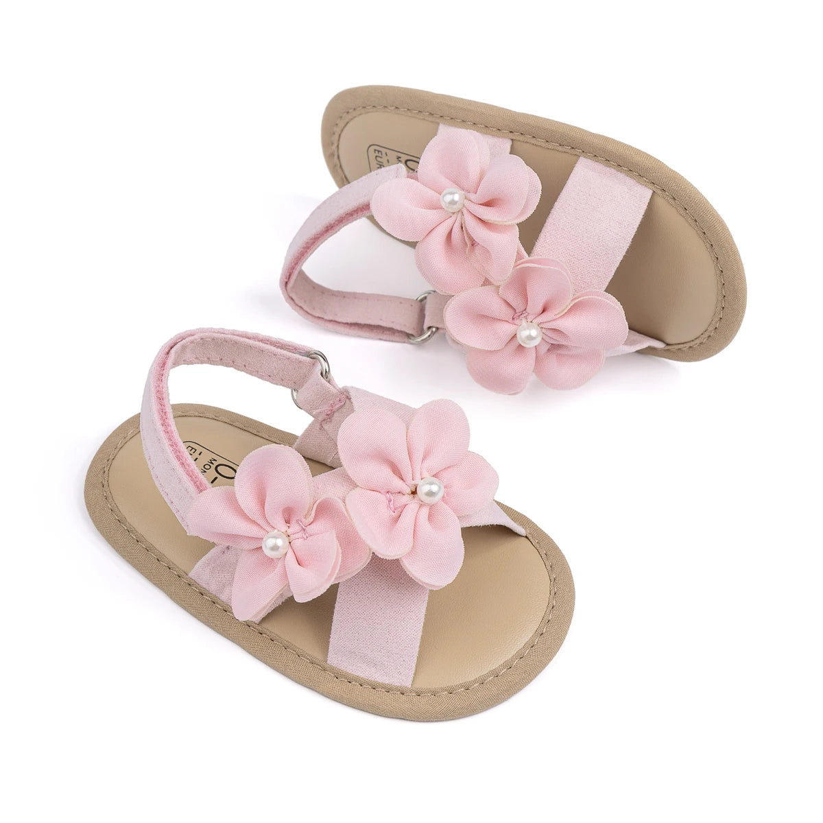 2025 New Baby Girls Shoes Flowers With Pearls Summer Cool Princess Sandals