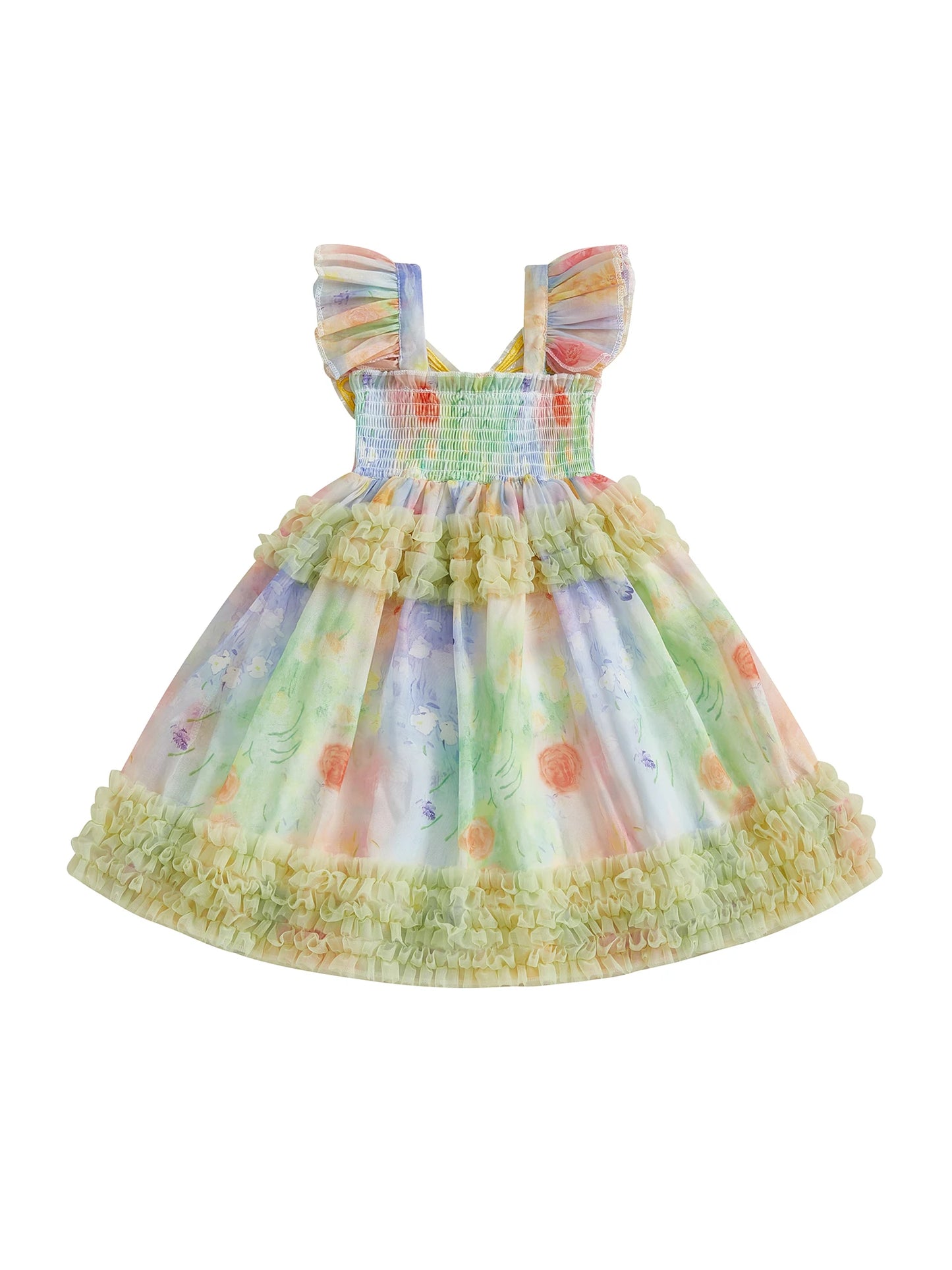 Toddler Girls Butterfly Print Dress for Summer Fashion