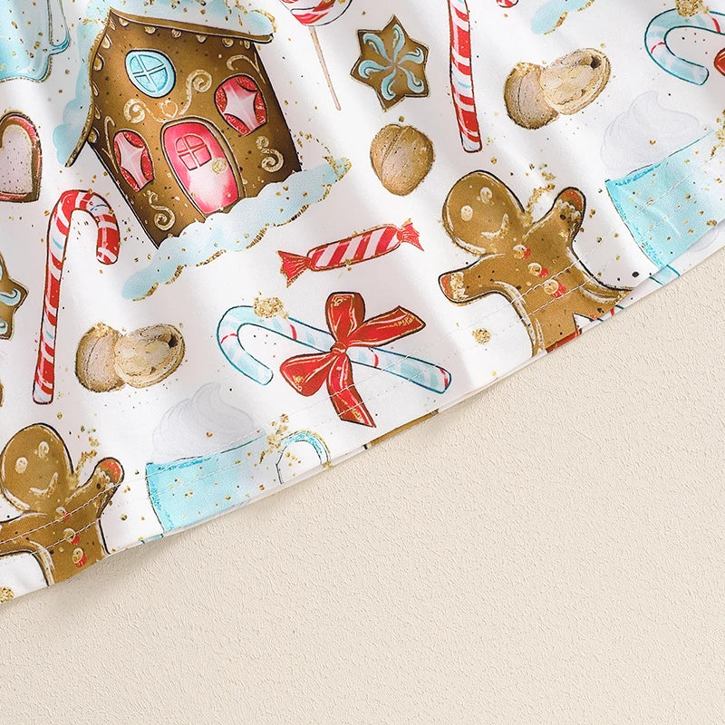 Lioraitiin Kids Girl A-Line Christmas Dress for Toddlers