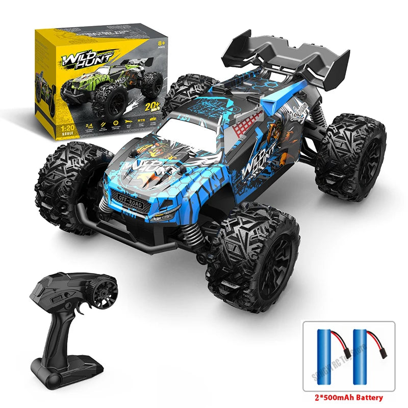 1:20 Off Road RC Car 4WD All Terrain RC Monster Truck, 2.4G High Speed with LED Light, Top Birthday Christmas Gift Toy for Boys