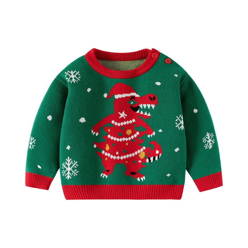 Juan Christmas Dinosaur Tree Toddler Sweaters - GuGuTon baby store - Baby Fashion - Toddlers Outfits - Babies Outfits - Toddler Clothes - Kids Clothing - Newborn Clothes - Newborn Wear - Kids Wear - Trending Clothes - Trending Outfits - Fall Fashion - Winter Fashion - Girls Clothes - Boys Clothes - Babies Wear - Kids Accessories - KidsWear - Summer Clothes - Summer Fashion - Summer Trend - Falls Sweaters - Tops - Bottom - Jeans - Blouse - Dresses - Newborn Dresses - Toys