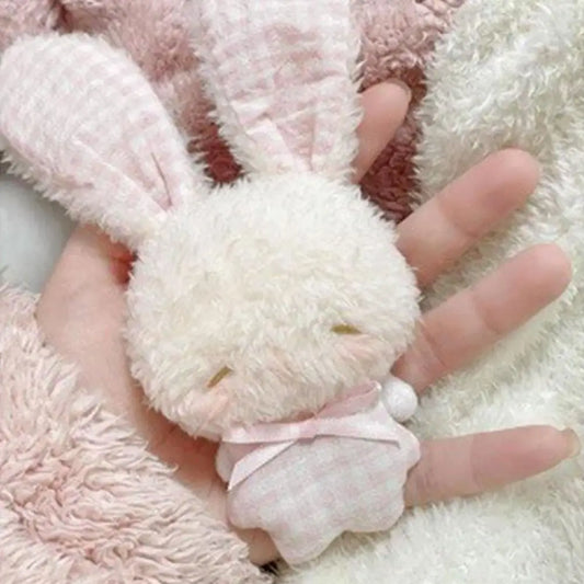 Kawaii Mini Bunny Plush Keychain Cute Angel Rabbit Stuffed Toy