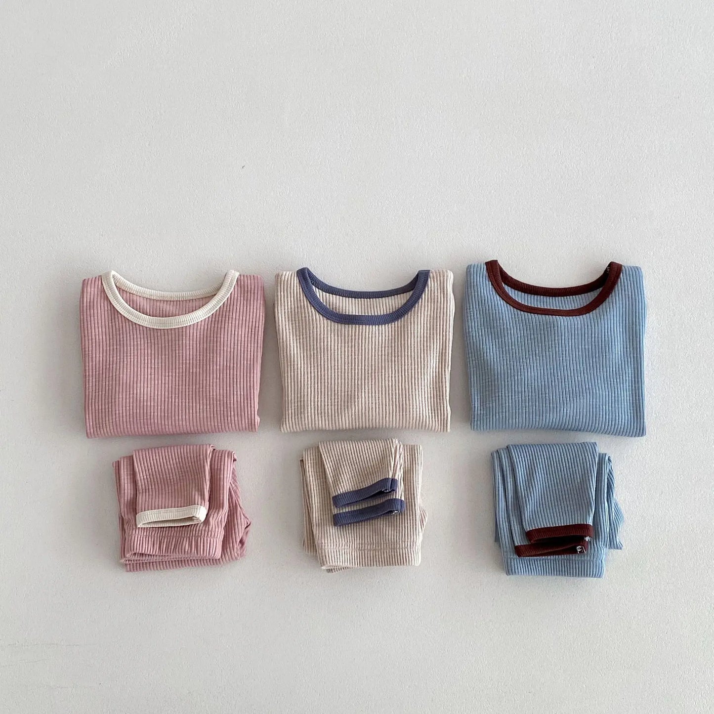 Barrett Contrast Waffle Loungewear Set