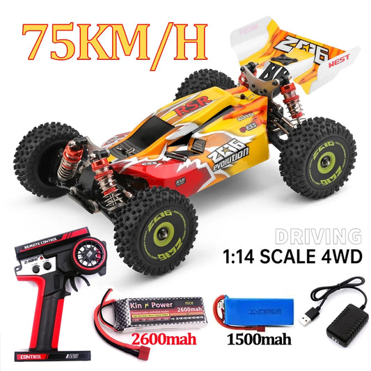 WLtoys 144016 144001 144010 4WD RC Car 2.4G 35/60/75KM/H High Speed Racing Car Off-Road Drift Remote Control Vehicle Toys Gift