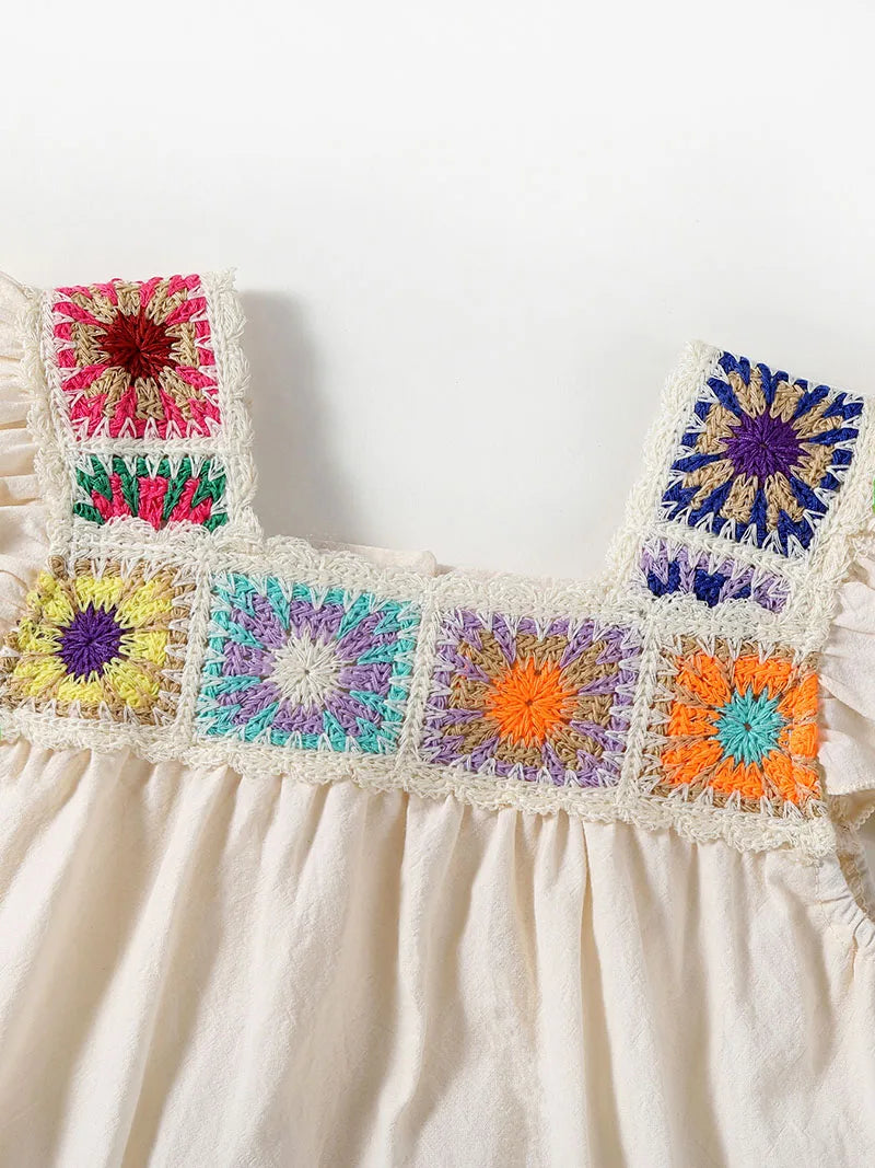 Fly Sleeve Patch Romper