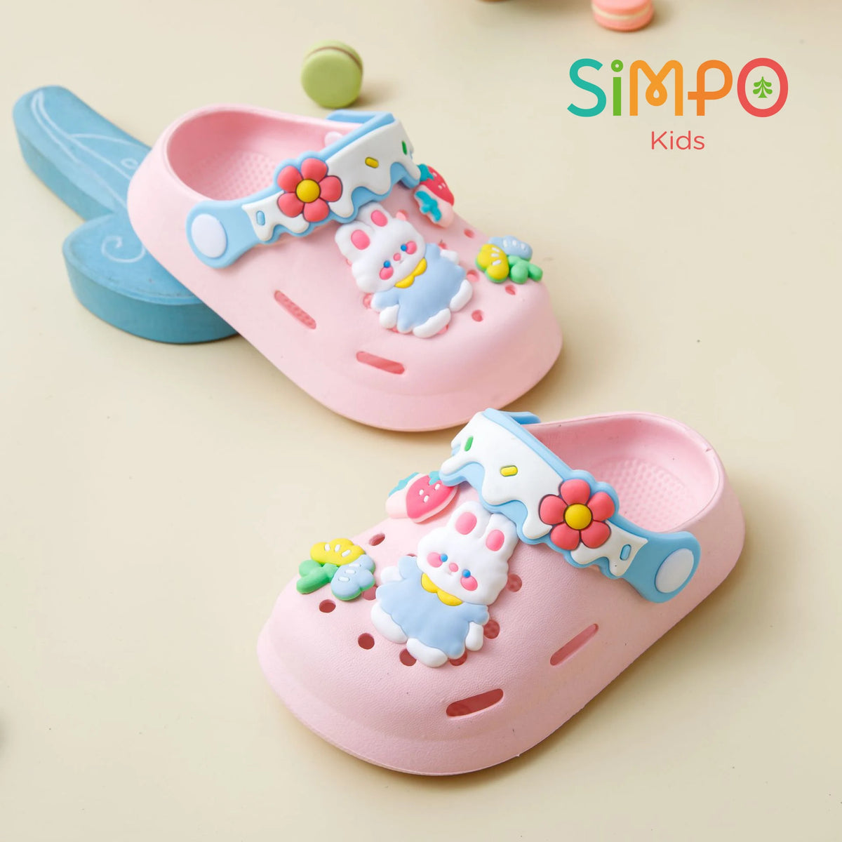 Garden Shoes For Girls Soft Sole Clogs For Baby Breathable Non-slip Indoor Outdoor Beach Sandals Trendy Cute Cartoon Bunny