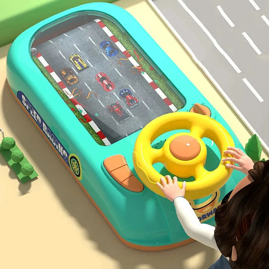 Kids Steering Wheel Driving Toy Dodge Vehicle Electronic Simulation Adventure Game