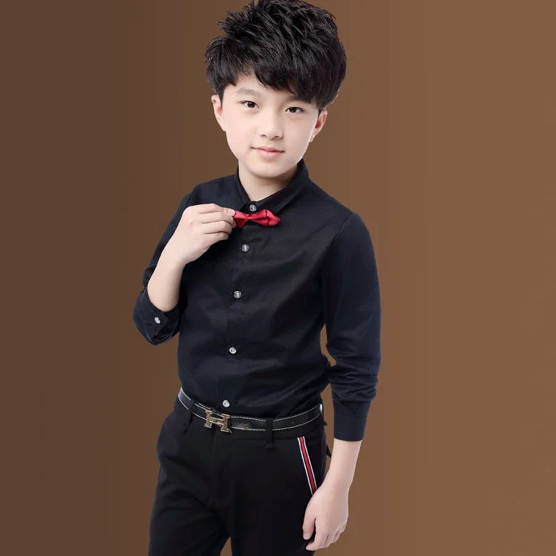 Nathan White Shirt With Tie Boys For 3-15 Years Teenage School Performing - GuGuTon baby store - Baby Fashion - Toddlers Outfits - Babies Outfits - Toddler Clothes - Kids Clothing - Newborn Clothes - Newborn Wear - Kids Wear - Trending Clothes - Trending Outfits - Fall Fashion - Winter Fashion - Girls Clothes - Boys Clothes - Babies Wear - Kids Accessories - KidsWear - Summer Clothes - Summer Fashion - Summer Trend - Falls Sweaters - Tops - Bottom - Jeans - Blouse - Dresses - Newborn Dresses - Toys