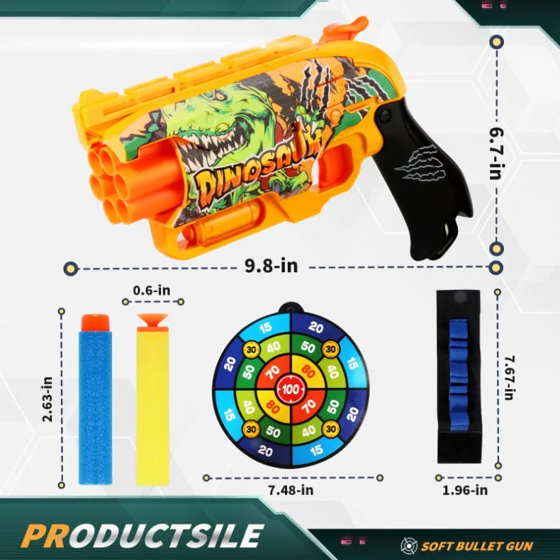 Kids Air Soft Bullet Gun Toys - Graffiti Shark Design