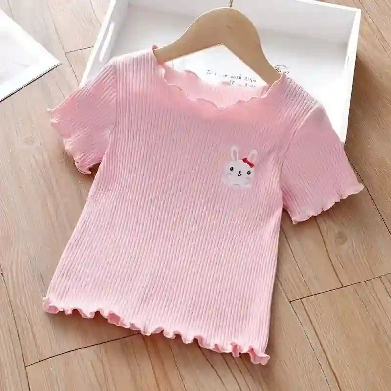 Saudy Embroidered Short Sleeve Cute Top