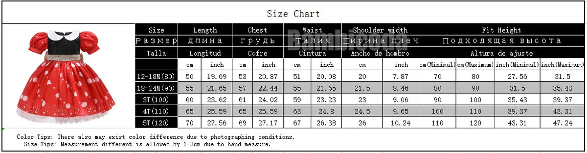 Girl Dress Cartoon Clothes Summer Costume Cosplay Princess Fancy Bow girl dress
