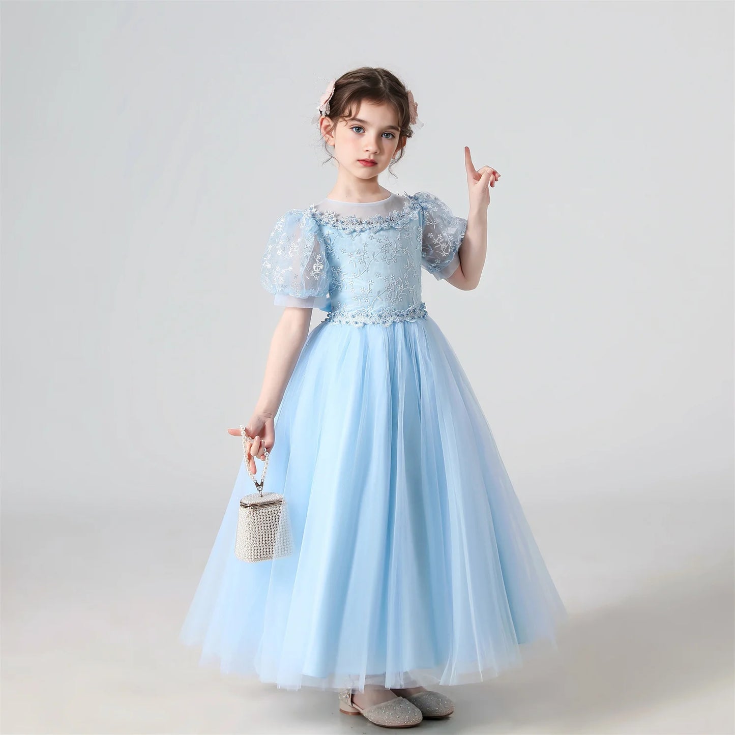 Baby Girls Party Dresses Elegant Kids Wedding Prom Gown Flower