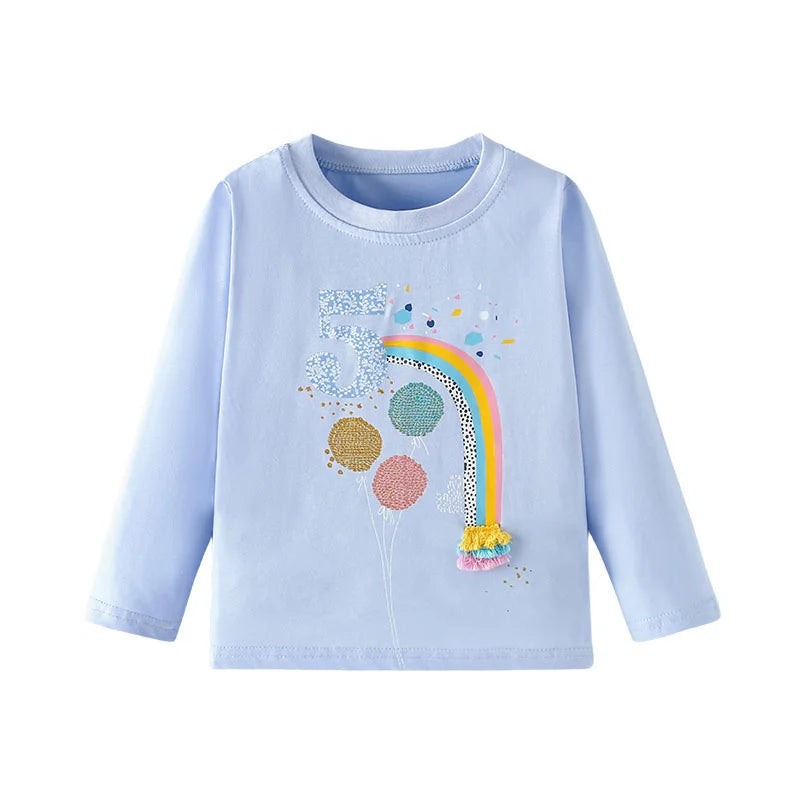 Alice Unicorn Long Sleeve Girls Tops