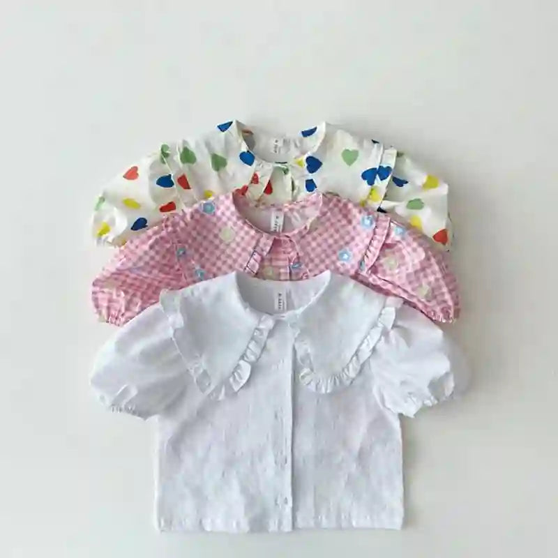 Paola Simple Cotton Short Sleeve Sweet Top