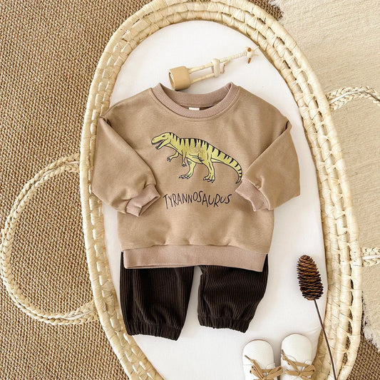 Louis 2Pcs Newborn Set Dinosaur Sweater