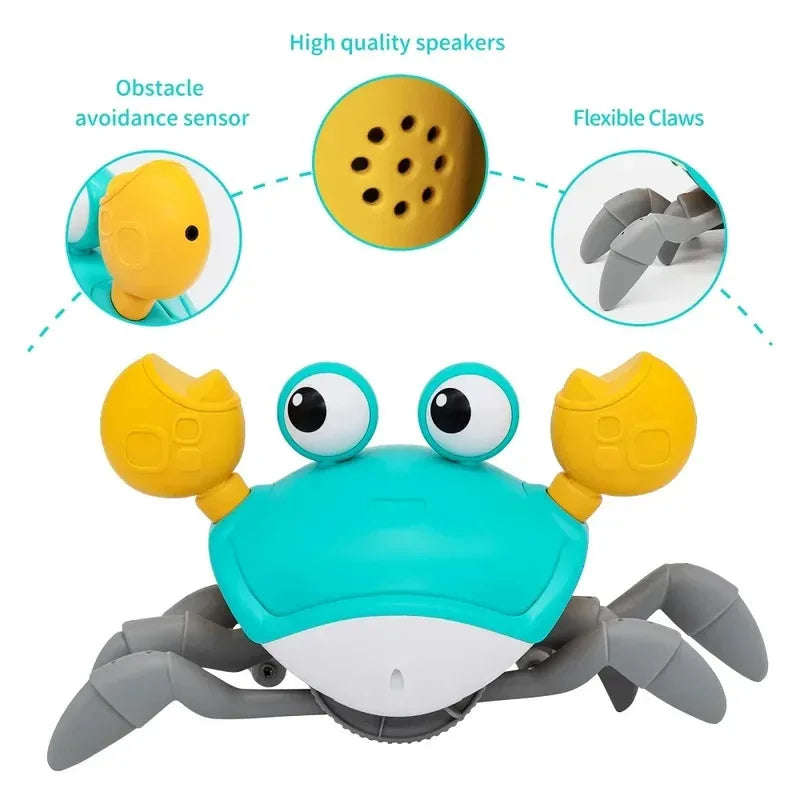 2026 Pets Electronic Interactive Crawling Crab with Light  and Music