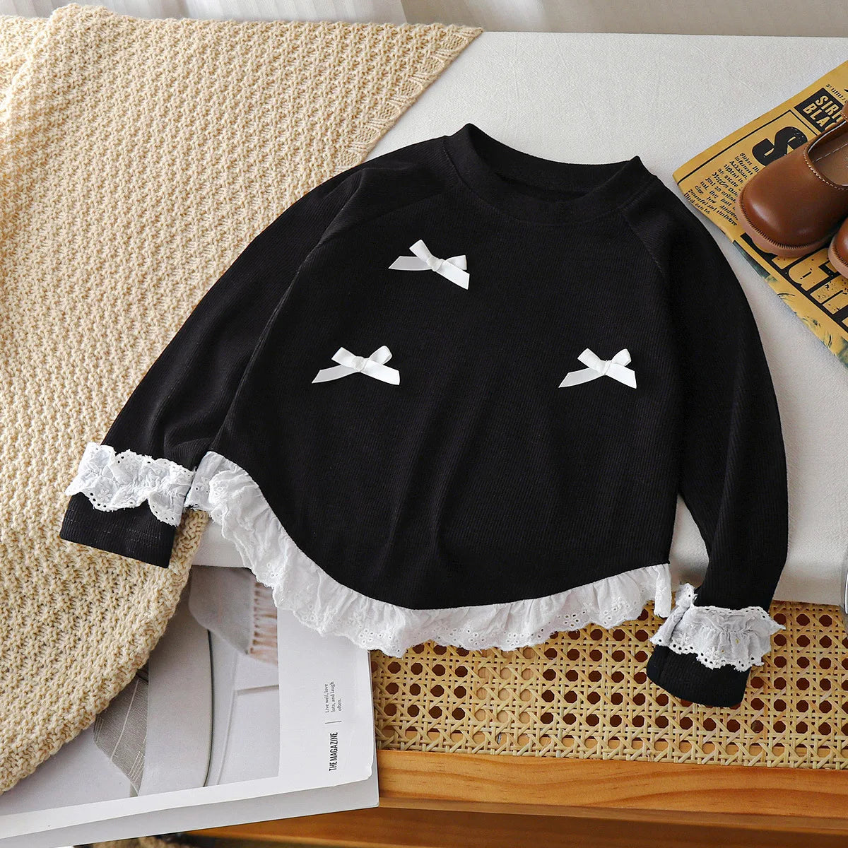 Siara Long Sleeve Lace Korean Style Top