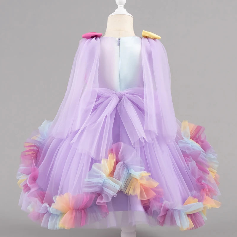 Fashion Cartoon Girl Princess Dress Lace Sleeveless Kids Party Dresses