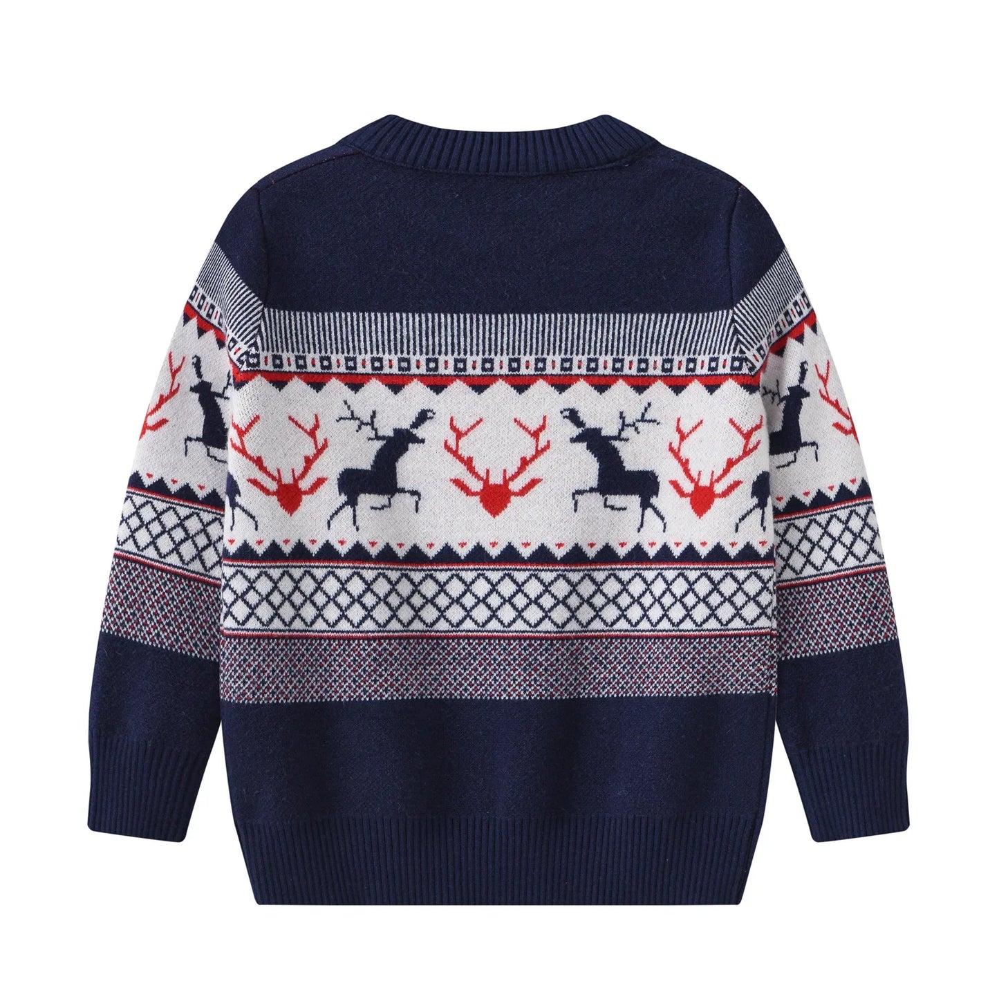 Xavier Warm Elk Printed Knitted Girls Sweater