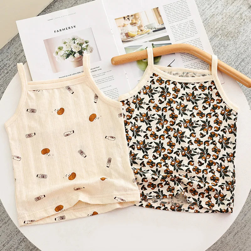 Diana Light Suspenders Summer Sleeveless Top