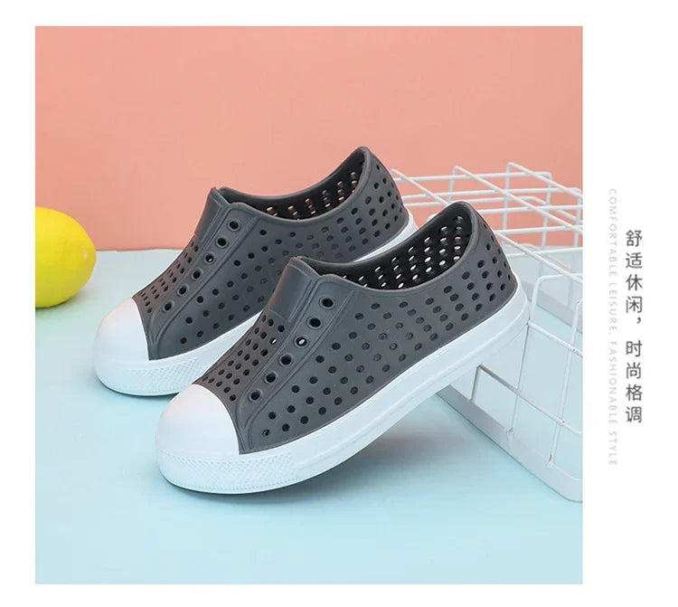 2024 New Kids Shoes Summer Breathable Quick-Drying Water Shoes with Drainage Holes Boys Girls Sandals 24-34
