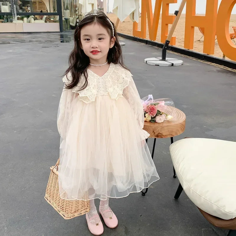 Autumn Winter Girls Dress Birthday Party Baby Long Sleeve Dresses